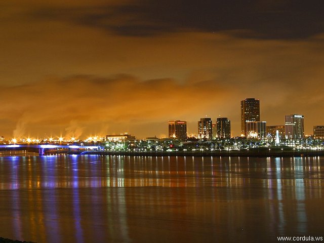 Cordula's Web. PDPHOTO.ORG. Long Beach Skyline by Night.