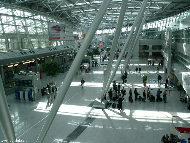 Cordula's Web. Duesseldorf Airport, Departures Area.