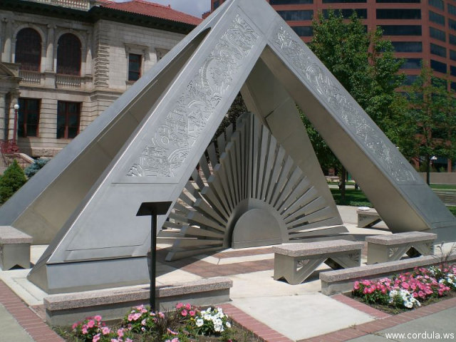 Cordula's Web. Flickr. Setting Sun, Harriet Lee's Monument, Downtown Colorado Springs.