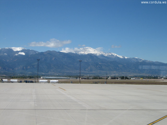 Cordula's Web. Flickr. Pikes Peak from Colorado Springs Airport.