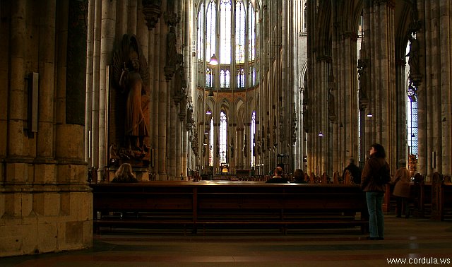 Cordula's Web. Cologne Cathedral (Koelner Dom) inside view.