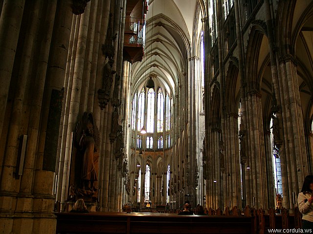 Cordula's Web. Cologne Cathedral (Koelner Dom) inside view.
