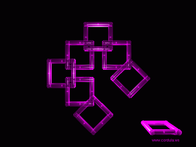 Cordula's Web. Picture of a broken multi facetted cross.