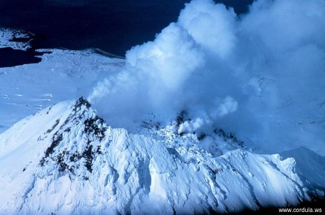 Cordula's Web. NOAA. Augustine Volcano, Lower Cook Inlet, Alaska.
