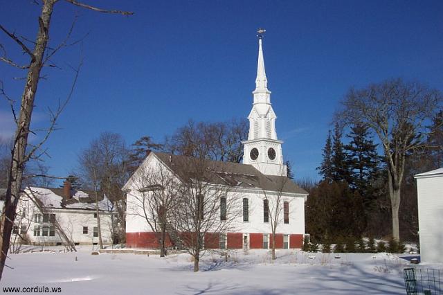 Cordula's Web. NOAA. New England Church at Castine, Maine.