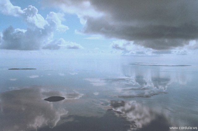 Cordula's Web. NOAA. Reflections on a mirror-smooth sea, Key West, Florida.