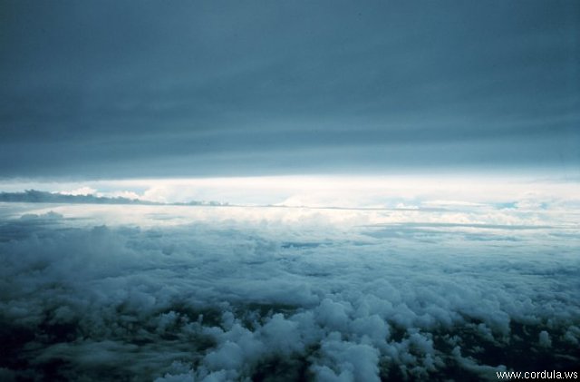 Cordula's Web. NOAA. In the eye of Hurricane Eloise looking to the south.