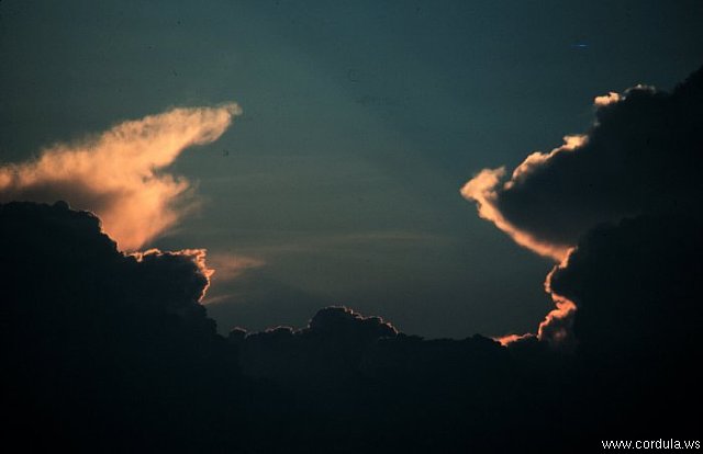 Cordula's Web. NOAA. Cloudy Sunset near Asheville, North Carolina.