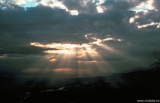 Cordula's Web. NOAA. Crepuscular Rays.