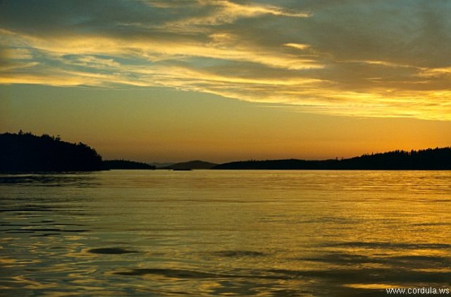 Cordula's Web. NOAA. San Juan Islands sunset, Washington.