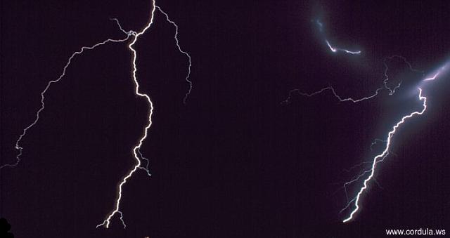 Cordula's Web. NOAA. Lightning near Boulder, Colorado.