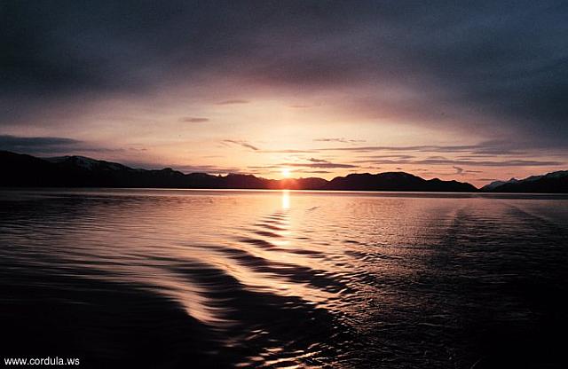 Cordula's Web. NOAA. Sunset in Hoonah Sound area.