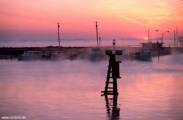 Cordula's Web. NOAA. Fog over Chesapeake Bay and Fishing Creek.