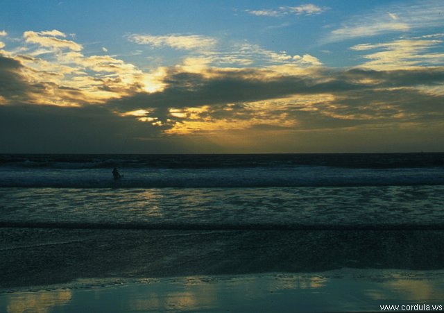 Cordula's Web. ONMT. Sunset on the Atlantic by Agadir.