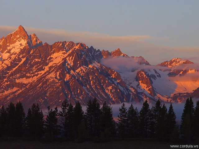 Cordula's Web. PDPHOTO.ORG. Tetons Sunrise from Colter Bay.