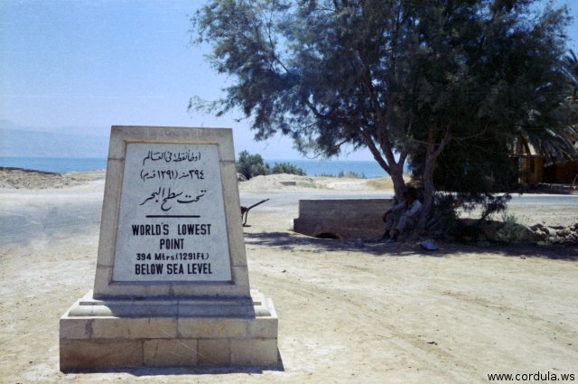 Cordula's Web. Wikicommons. World's Lowest Point (1971), Dead Sea. Dieter Manske.