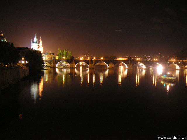 Cordula's Web. Wikicommons. Charles Bridge at Night, Prague.