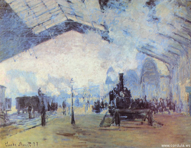 Cordula's Web. Wikicommons. Claude Monet, Train Station in Saint Lazare, Paris.