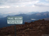 Cordula's Web. Flickr. Trail Below sign on Pikes Peak.