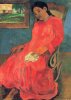 Cordula's Web. Wikicommons. Paul Gauguin. Lady in Red.